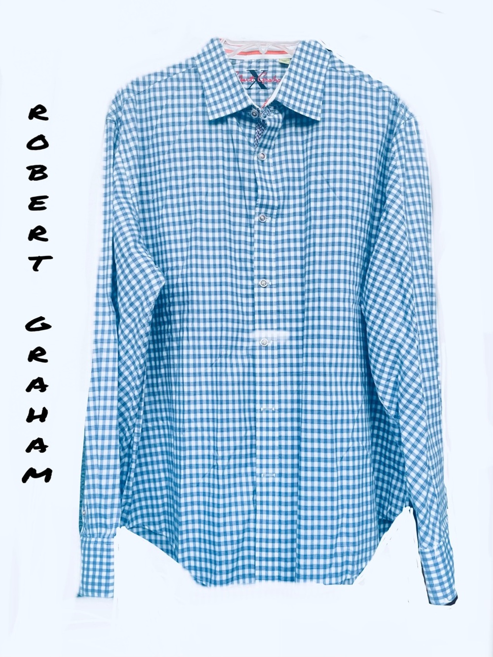Robert Graham Light Blue Gingham Button-Down Shirt